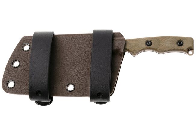 Afbeelding voor TOPS Knives El Chappito ECPTO-01 Coyote Tan 1095, Green Canvas Micarta, vaststaand mes, Leo Espinoza design