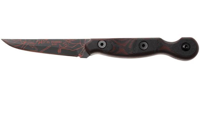 Afbeelding voor TOPS Knives El Pionero Diablito Edition ELPOL-01, Black Cerakote 1095, Black G10, vaststaand mes, Ed Calderon design