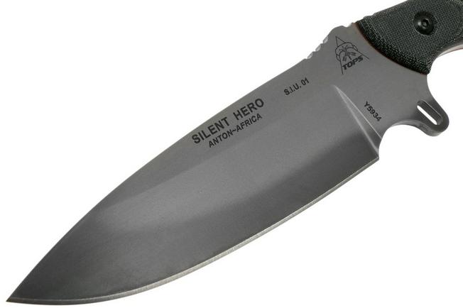 Imagen para TOPS Silent Hero Smooth HERO-02 cuchillo de supervivencia, Anton du Plessis Design