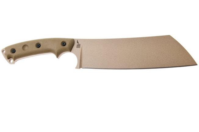 Afbeelding voor TOPS Knives Lil Chete LLCH-01, Coyote Tan 1095, Green Canvas Micarta, vaststaand mes, Leo Espinoza design