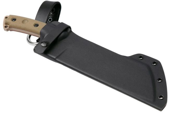 Afbeelding voor TOPS Knives Lil Chete LLCH-01, Coyote Tan 1095, Green Canvas Micarta, vaststaand mes, Leo Espinoza design