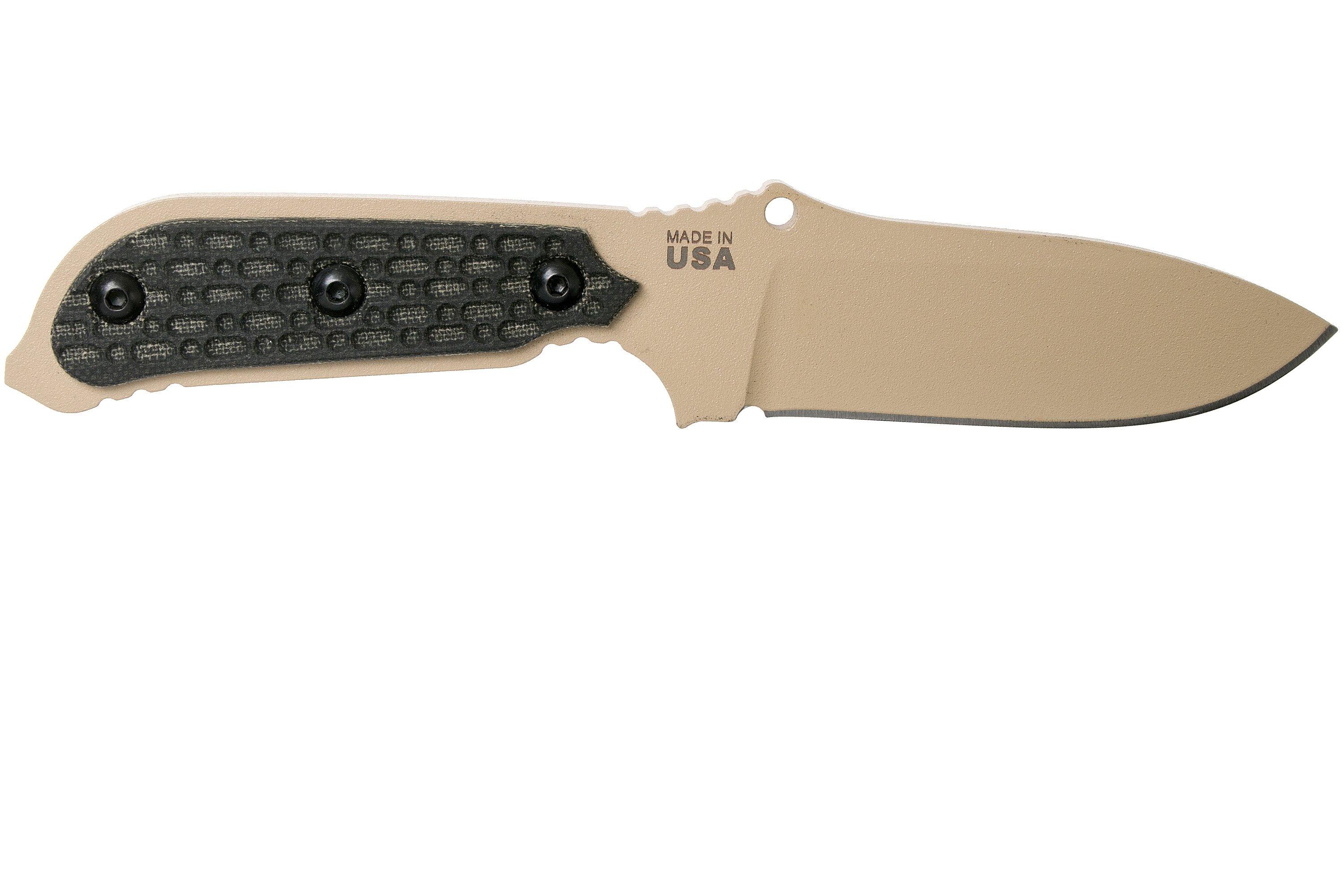 TOPS MilSPIE Elite Black Canvas Micarta MIL3ELITE survival knife