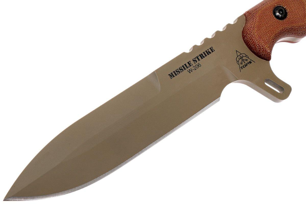 TOPS Missile Strike MISS01 fixed knife, Kelly McCulley design