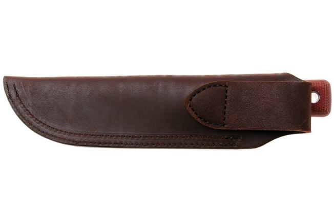 Afbeelding voor TOPS Knives Ontario XL Hunter ON7026B, Sniper Grey Traction Coated 1095 Carbon Steel, Red Canvas Micarta jachtmes