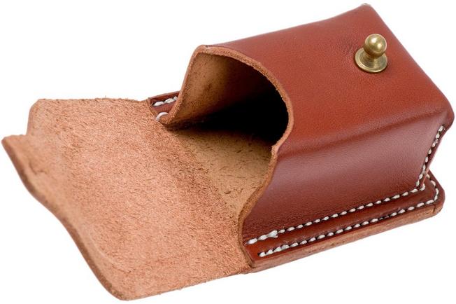 TOPS Knives Leather Bushcraft Pouch Brown SHL-LBP-01