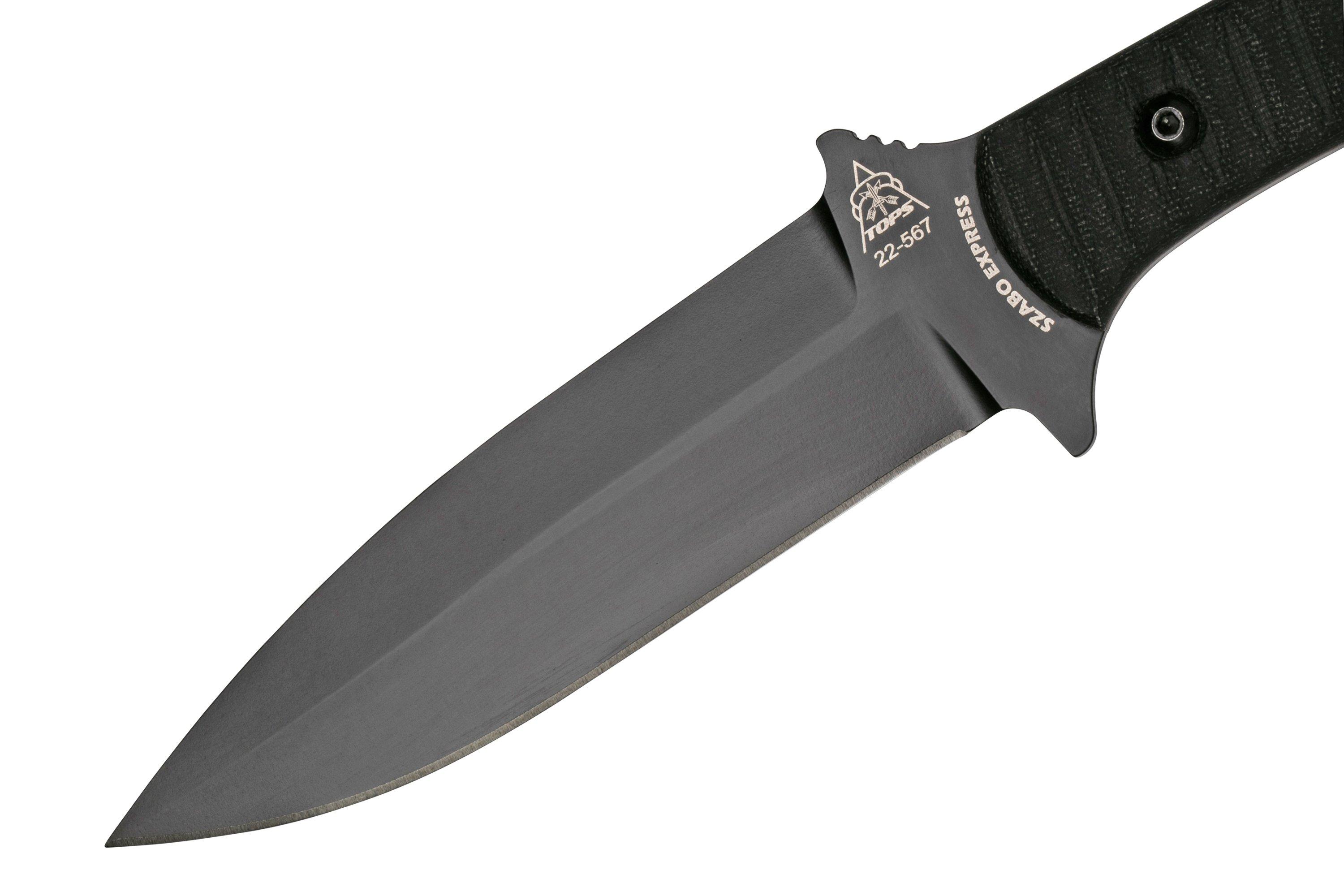 TOPS Knives Szabo Express, Single Edge, Micarta SZEX-01 faca de ...