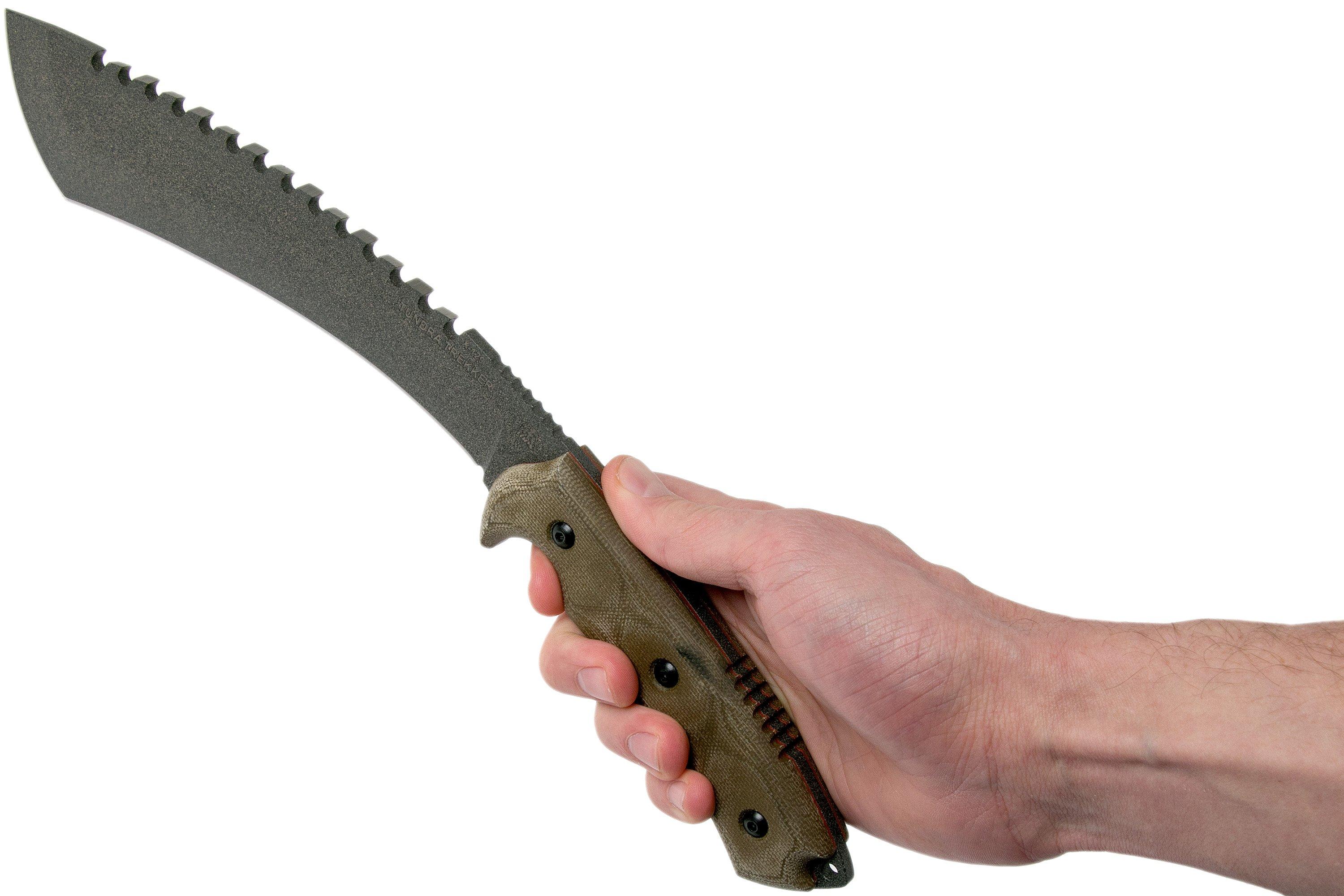TOPS Unzipper Messer – Feststehendes Outdoor-Messer, Pikal-Klinge, Schwarz, 19,9 Cm, Made In USA