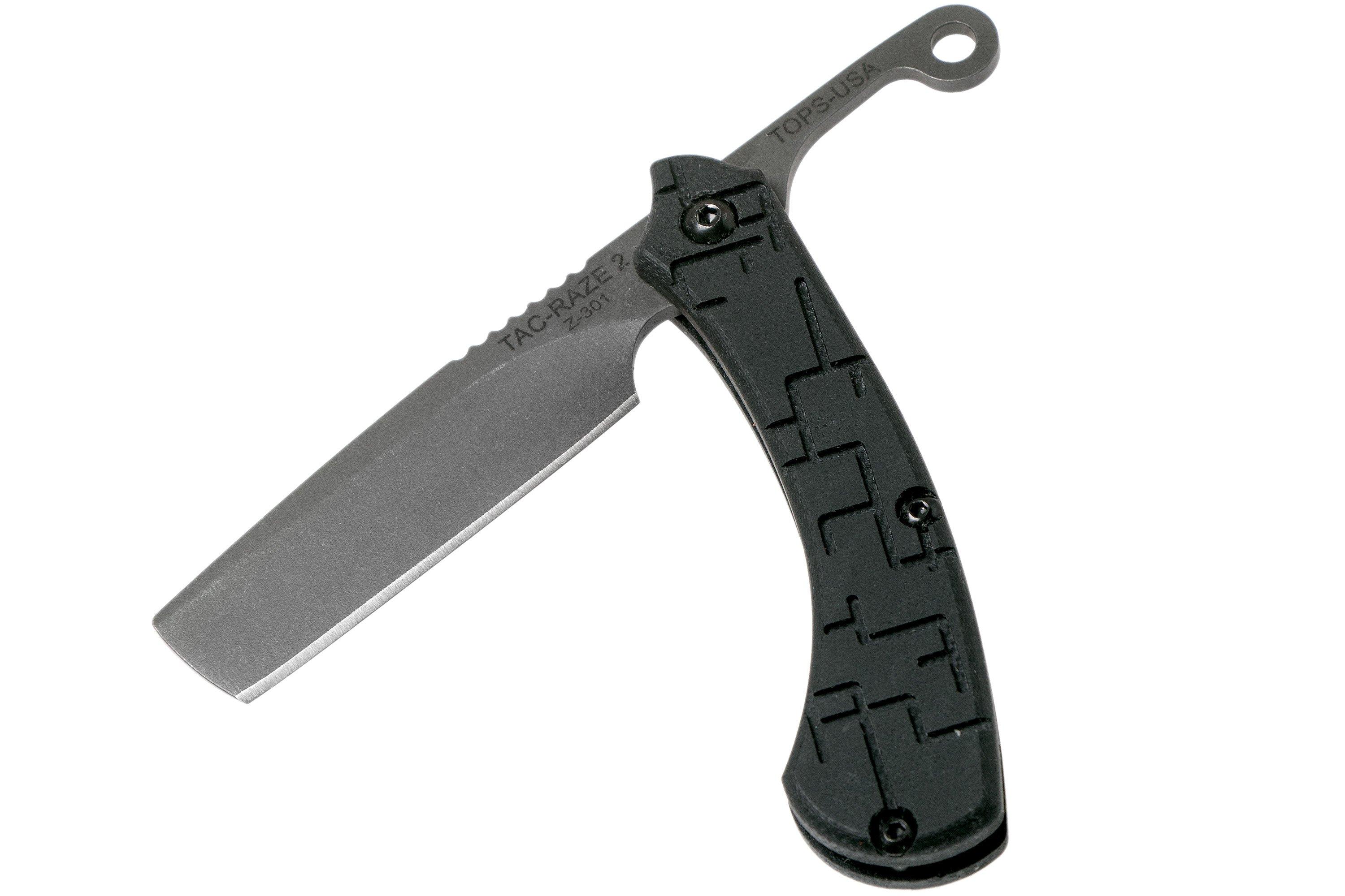 TOPS TacRaze 3 TRAZ03 Black G10, Friction Folder pocket knife
