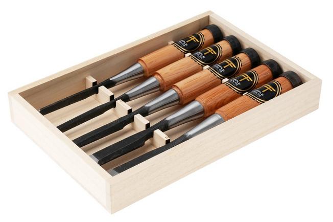 Afbeelding voor Temple Tool Japanese Oire Nomi Chisel Set O-5, steekbeitelset, 5-delig