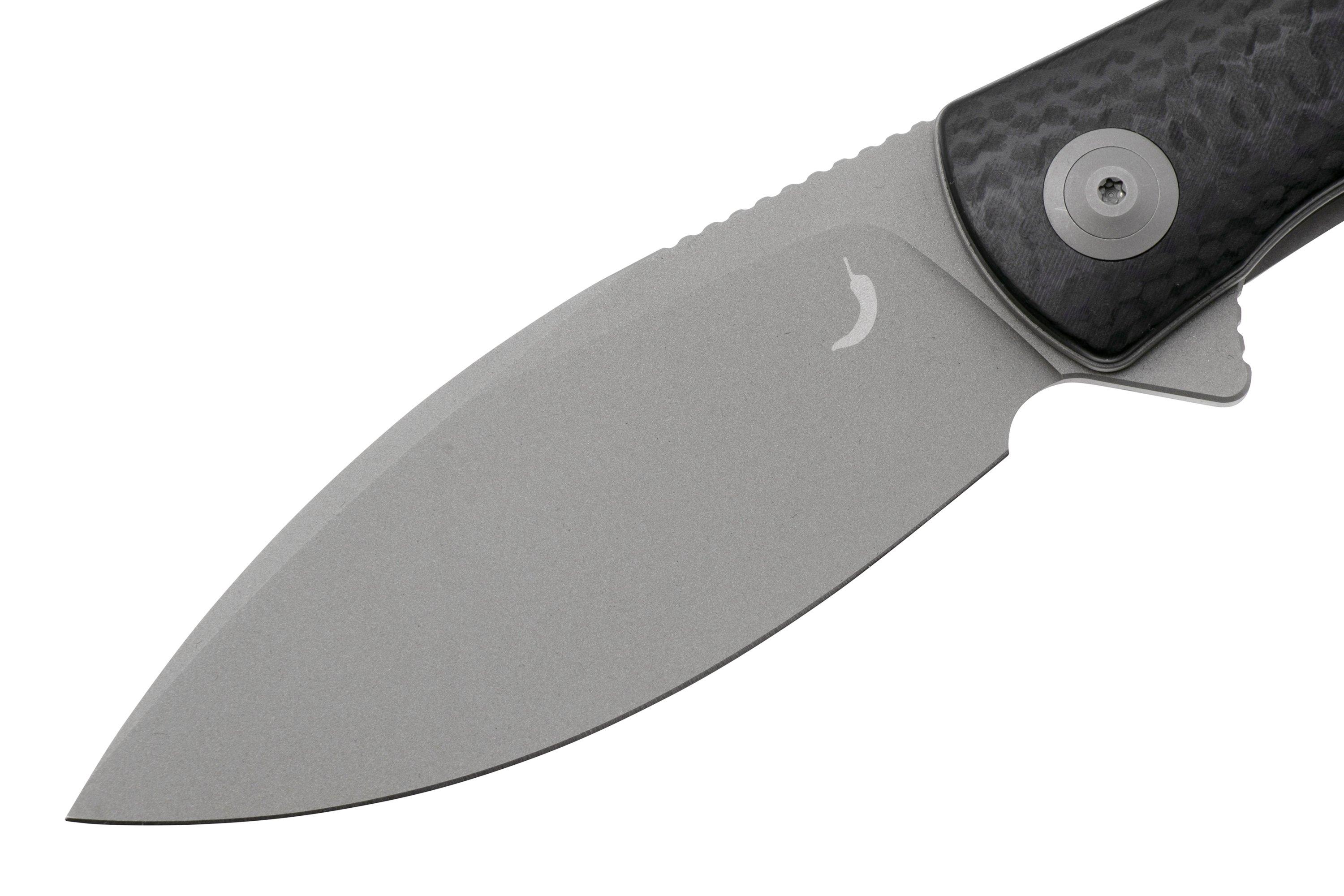 Trollsky Knives Mandu XL MT004-XL Dark Bead Blast D2, Black