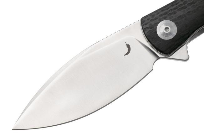 Afbeelding voor Trollsky Knives Mandu XL MT020-XL, Satin CPM MagnaCut, Black CarbonTex G10 zakmes