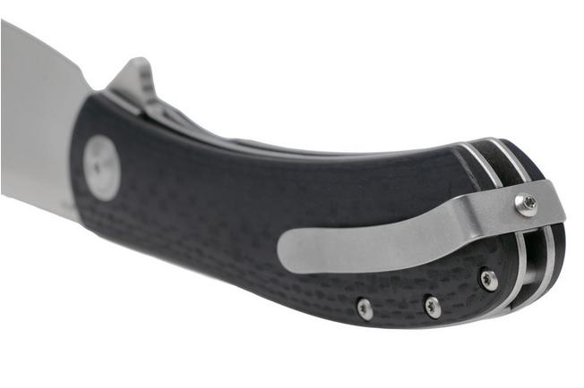 Afbeelding voor Trollsky Knives Mandu XL MT020-XL, Satin CPM MagnaCut, Black CarbonTex G10 zakmes