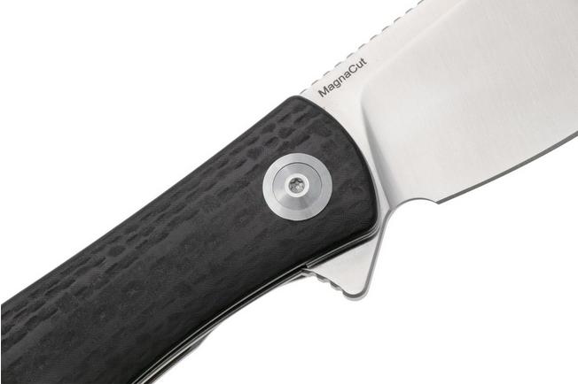 Afbeelding voor Trollsky Knives Mandu XL MT020-XL, Satin CPM MagnaCut, Black CarbonTex G10 zakmes