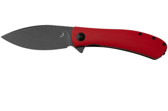 Afbeelding voor Trollsky Knives Mandu XL MT021-XL, Black 14C28N, Red G10 zakmes