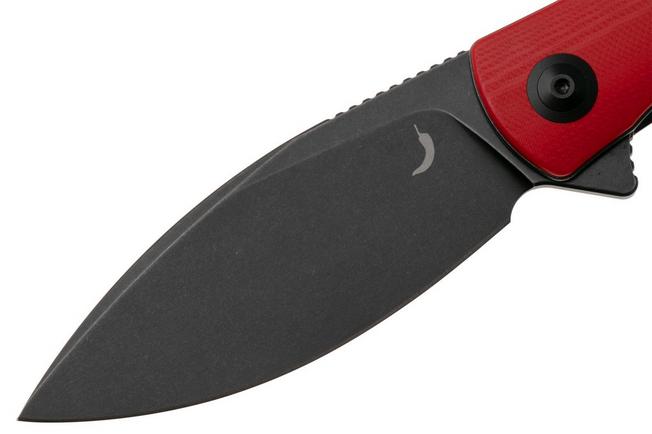 Afbeelding voor Trollsky Knives Mandu XL MT021-XL, Black 14C28N, Red G10 zakmes