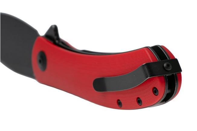 Afbeelding voor Trollsky Knives Mandu XL MT021-XL, Black 14C28N, Red G10 zakmes