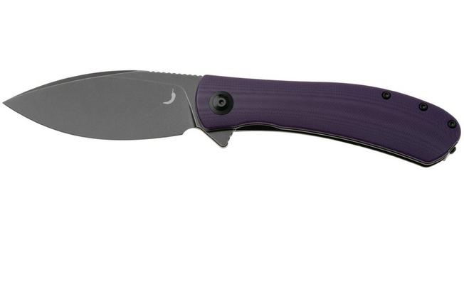 Afbeelding voor Trollsky Knives Mandu XL MT022-XL, Black 14C28N, Purple G10 zakmes