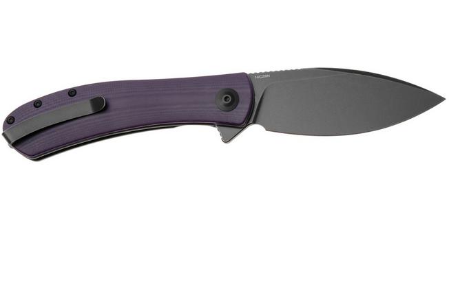 Afbeelding voor Trollsky Knives Mandu XL MT022-XL, Black 14C28N, Purple G10 zakmes