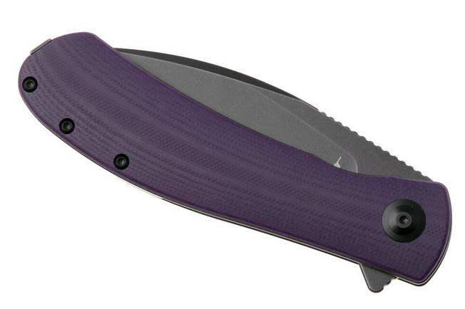 Afbeelding voor Trollsky Knives Mandu XL MT022-XL, Black 14C28N, Purple G10 zakmes