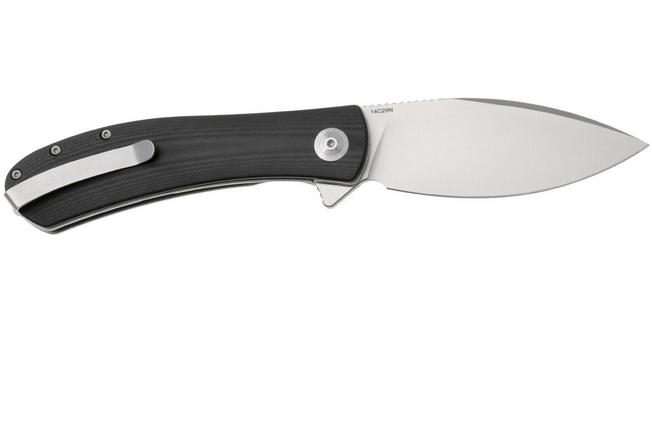 Afbeelding voor Trollsky Knives Mandu XL MT023-XL, Satin 14C28N, Black G10 zakmes