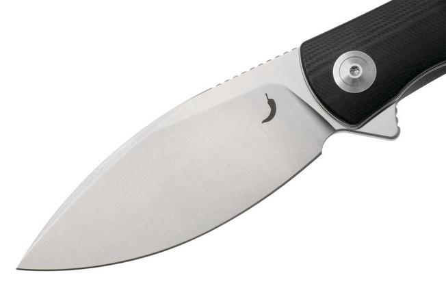 Afbeelding voor Trollsky Knives Mandu XL MT023-XL, Satin 14C28N, Black G10 zakmes