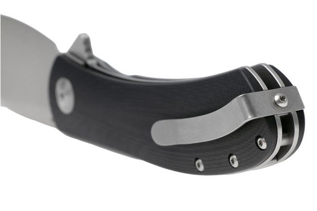 Afbeelding voor Trollsky Knives Mandu XL MT023-XL, Satin 14C28N, Black G10 zakmes