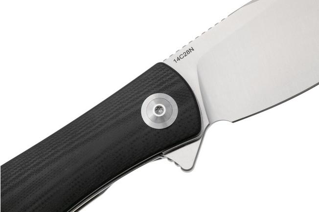 Afbeelding voor Trollsky Knives Mandu XL MT023-XL, Satin 14C28N, Black G10 zakmes