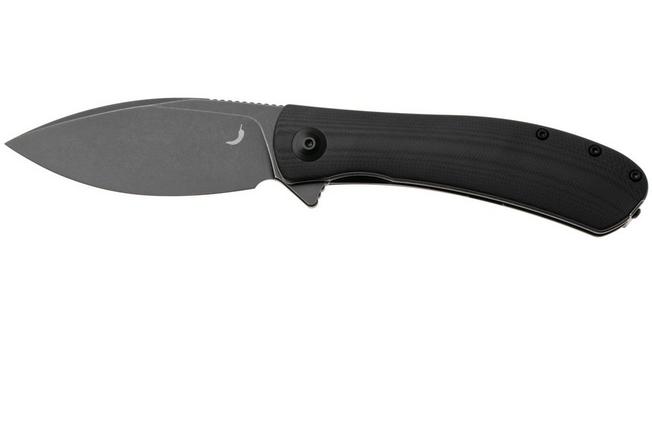 Afbeelding voor Trollsky Knives Mandu XL MT035-XL Black Stonewashed PVD 14C28N, Black G10, zakmes