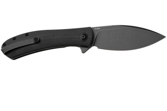 Afbeelding voor Trollsky Knives Mandu XL MT035-XL Black Stonewashed PVD 14C28N, Black G10, zakmes
