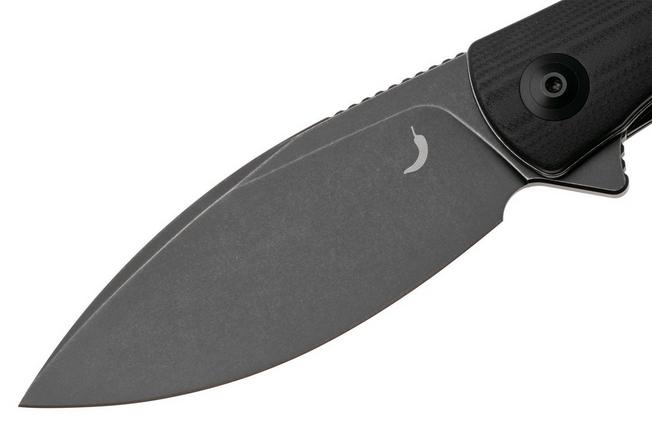 Afbeelding voor Trollsky Knives Mandu XL MT035-XL Black Stonewashed PVD 14C28N, Black G10, zakmes