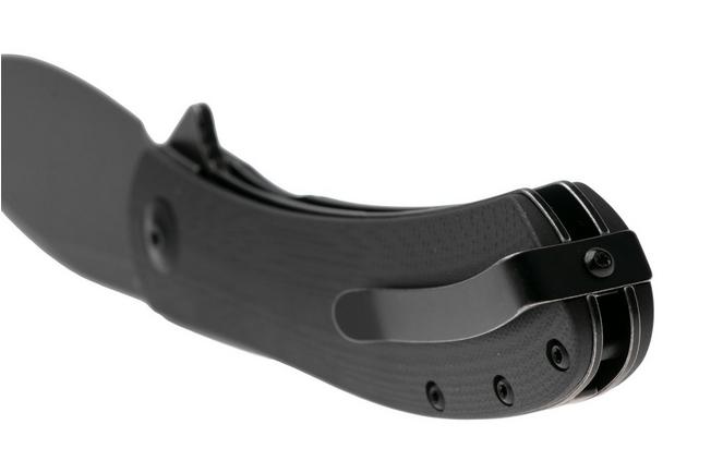 Afbeelding voor Trollsky Knives Mandu XL MT035-XL Black Stonewashed PVD 14C28N, Black G10, zakmes