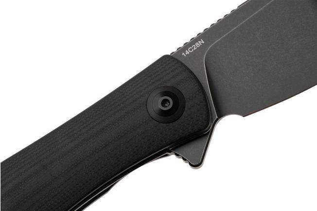 Afbeelding voor Trollsky Knives Mandu XL MT035-XL Black Stonewashed PVD 14C28N, Black G10, zakmes