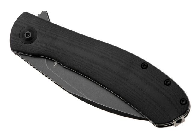 Afbeelding voor Trollsky Knives Mandu XL MT035-XL Black Stonewashed PVD 14C28N, Black G10, zakmes