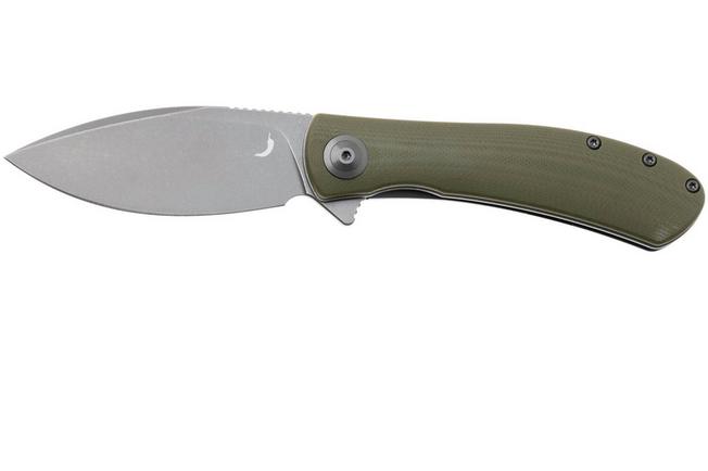 Afbeelding voor Trollsky Knives Mandu Evo MTE001 Stonewashed 14C28N, Green G10, zakmes, Michael Trollsky design
