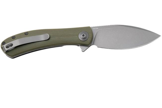Afbeelding voor Trollsky Knives Mandu Evo MTE001 Stonewashed 14C28N, Green G10, zakmes, Michael Trollsky design