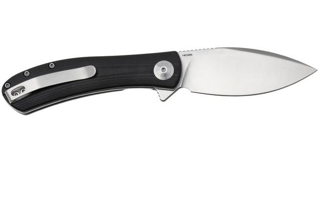 Afbeelding voor Trollsky Knives Mandu Evo MTE002 Satin 14C28N, Black G10, zakmes, Michael Trollsky design