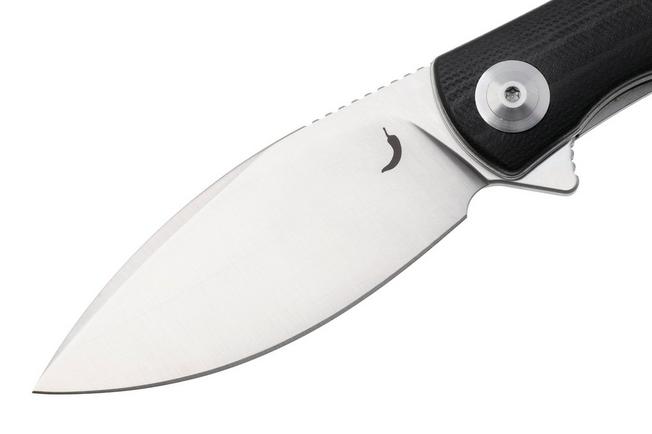 Afbeelding voor Trollsky Knives Mandu Evo MTE002 Satin 14C28N, Black G10, zakmes, Michael Trollsky design