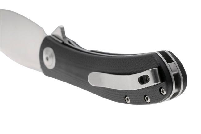 Afbeelding voor Trollsky Knives Mandu Evo MTE002 Satin 14C28N, Black G10, zakmes, Michael Trollsky design