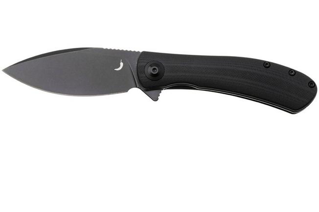 Afbeelding voor Trollsky Knives Mandu Evo MTE003 Blackwashed 14C28N, Black G10, zakmes, Michael Trollsky design