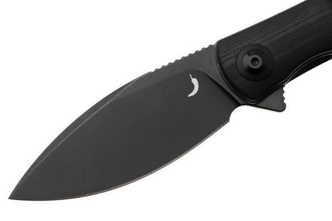Afbeelding voor Trollsky Knives Mandu Evo MTE003 Blackwashed 14C28N, Black G10, zakmes, Michael Trollsky design