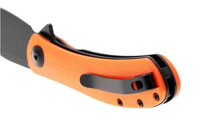 Afbeelding voor Trollsky Knives Mandu Evo MTE005 Blackwashed 14C28N, Orange G10, zakmes, Michael Trollsky design