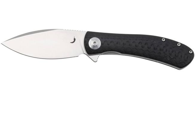 Afbeelding voor Trollsky Knives Mandu Evo MTE013 Satin MagnaCut, Black CarbonTex G10, zakmes, Michael Trollsky design