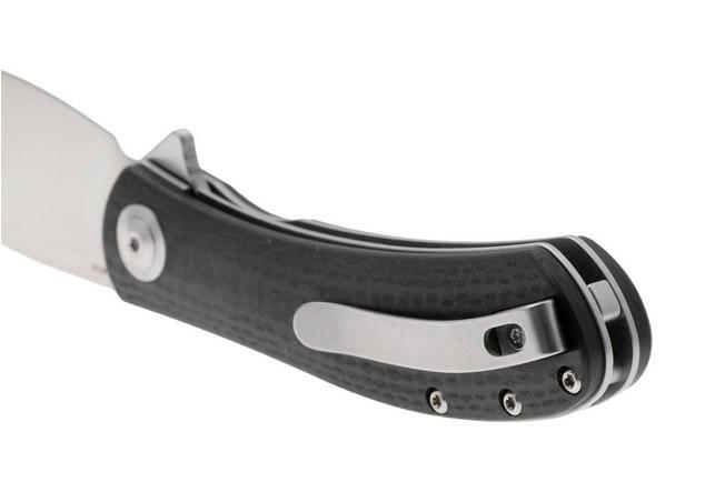 Afbeelding voor Trollsky Knives Mandu Evo MTE013 Satin MagnaCut, Black CarbonTex G10, zakmes, Michael Trollsky design