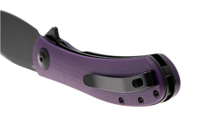 Afbeelding voor Trollsky Knives Mandu Evo MTE014 Blackwashed MagnaCut, Purple G10, zakmes, Michael Trollsky design