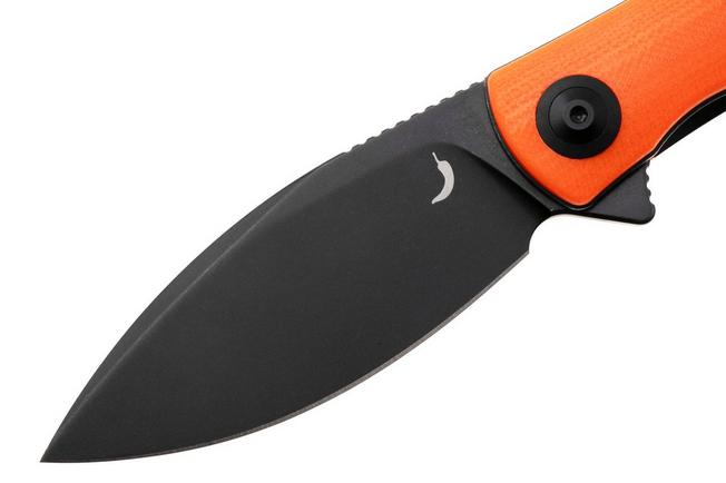 Afbeelding voor Trollsky Knives Mandu Evo MTE015 Blackwashed MagnaCut, Orange G10, zakmes, Michael Trollsky design