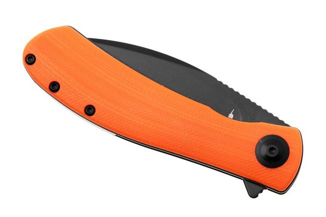 Afbeelding voor Trollsky Knives Mandu Evo MTE015 Blackwashed MagnaCut, Orange G10, zakmes, Michael Trollsky design