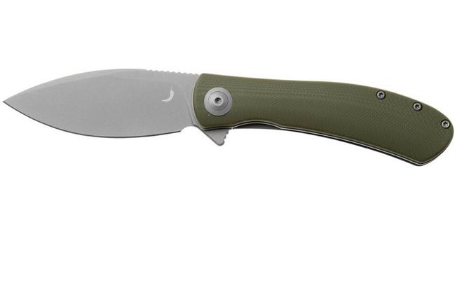 Afbeelding voor Trollsky Knives Mandu EVO MTE016 Dark Bead Blast 14C28N, OD Green G10, zakmes