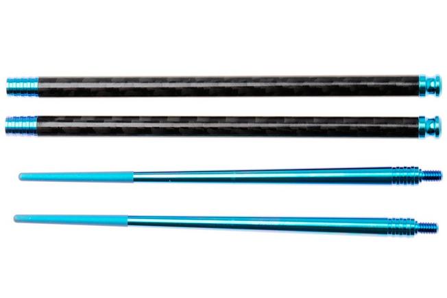Afbeelding voor Spartan Blades Pineland Chopstick Set PCCSBL, Blue Anodized Titanium, Carbon Fiber, eetstokjes set