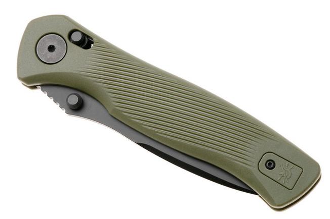 Afbeelding voor Spartan Blades Eleos SFBL15BKGR, Black PVD 154CM, OD Green GFN zakmes, Curtis Iovito design