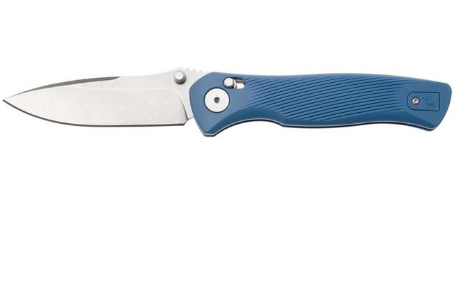 Afbeelding voor Spartan Blades Eleos SFBL15SWBL, Stonewashed 154CM, Blue GFN zakmes, Curtis Iovito design